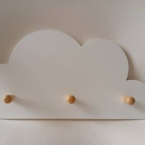 Cloud Shaped Wall Mounted Hook Rack For Child